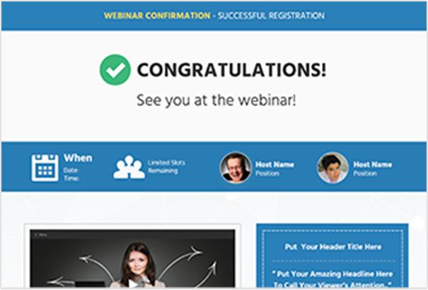 Webinar Confirmation Page